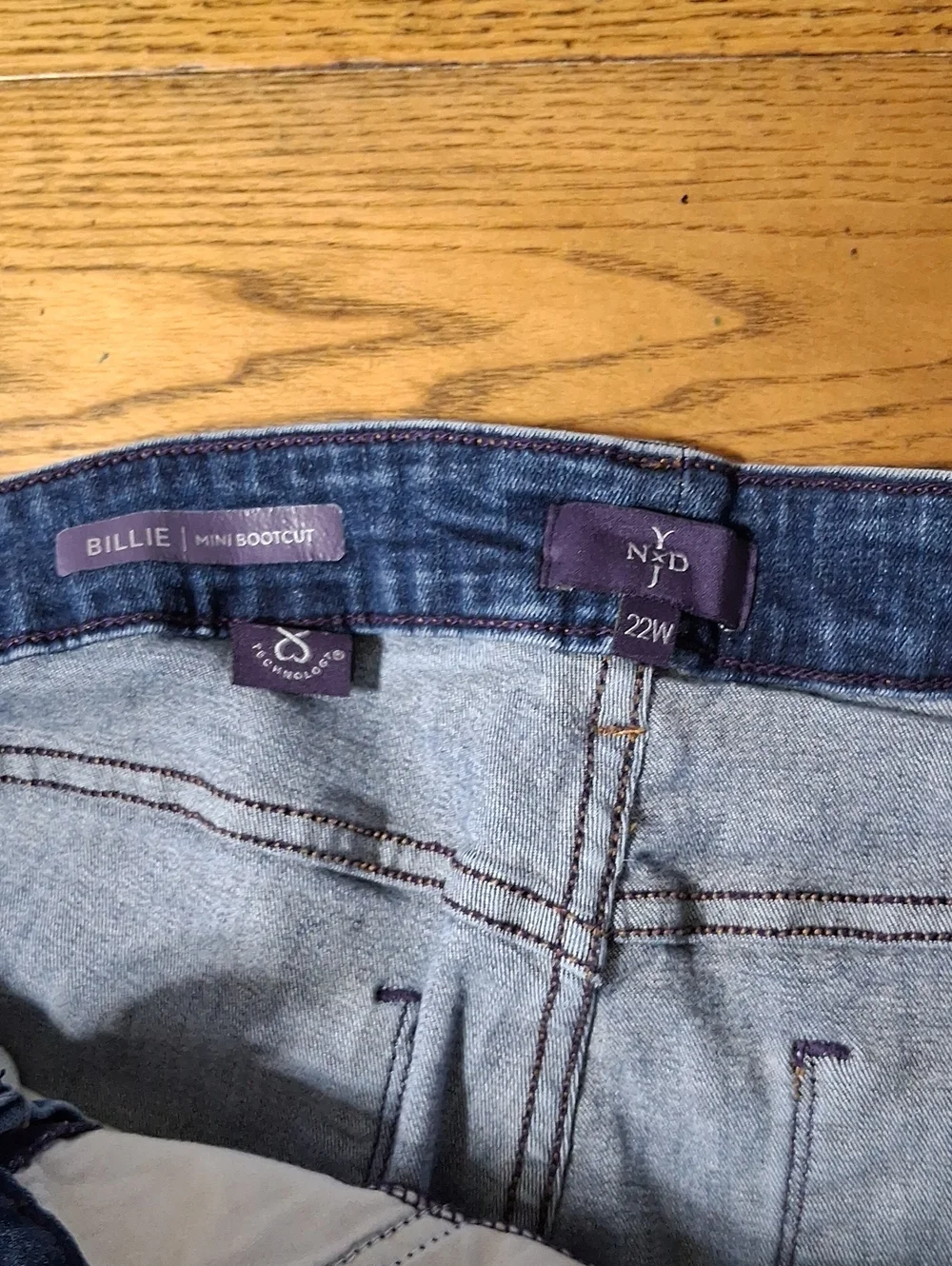 NYDJ Jeans Womens 22W BLUE MINI BILLIE BOOTCUT  Denim Used LIFT TUCK Flared